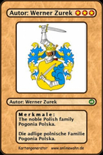The noble Polish family Pogonia Polska. Die adlige polnische Familie Pogonia Polska.