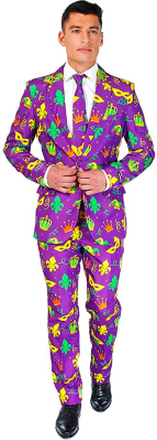 Suitmeister Mardi Gras Purple Icons Kostym - Large