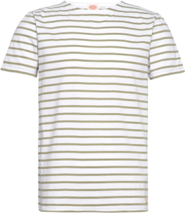 Breton Striped Shirt Héritage T-shirts Short-sleeved Kakigrønn Armor Lux*Betinget Tilbud