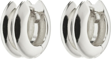 "Reflect Recycled Hoop Earrings Accessories Jewellery Earrings Hoops Silver Pilgrim"