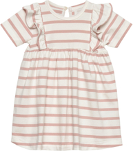 Dress Stripe Dresses & Skirts Dresses Casual Dresses Short-sleeved Casual Dresses Pink Creamie