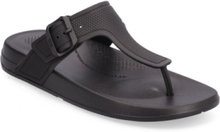 Iqushion Adjustable Buckle Flip-Flops Shoes Summer Shoes Sandals Flip Flops Black FitFlop