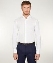 Camicia da uomo su misura, Canclini, Cotone Bianco Piquet, Quattro Stagioni | Lanieri