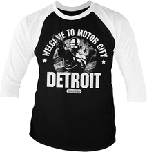 Robocop - Welcome To Motor City Baseball 3/4 Sleeve Tee, Long Sleeve T-Shirt
