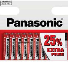 10 stk Panasonic AAA Zink Carbon Batterier