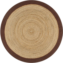 Håndlavet tæppe med brun kant jute 150 cm