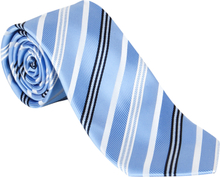 Lyseblått stripete slips