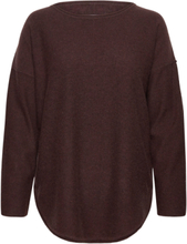 "Iliviasapw Pu Tops Knitwear Jumpers Burgundy Part Two"