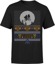 E.T Phone Home Fairisle Men's Christmas T-Shirt - Black - M