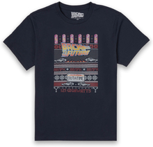 Back To The Future OUTATIME Men's Christmas T-Shirt - Navy - S