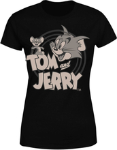 Tom & Jerry Circle Women's T-Shirt - Black - S