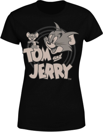 Tom & Jerry Circle Women's T-Shirt - Black - M
