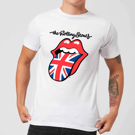 Rolling Stones UK Tongue Men's T-Shirt - White - L