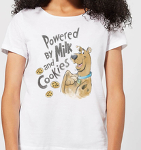 Scooby Doo Powered By Milk And Cookies Women's T-Shirt - White - S