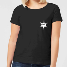 Toy Story Sheriff Woody Badge Women's T-Shirt - Black - S - Black