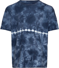Teen 100% Organic Cotton Tie-Dye T-Shirt T-shirts Short-sleeved Blå GAP*Betinget Tilbud