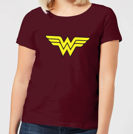 Justice League Wonder Woman Logo Women's T-Shirt - Burgundy - M