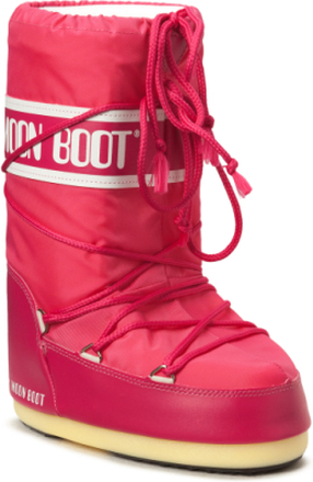 Mb Moon Boot Nylon Vinterstøvletter Med Snøring Rød Moon Boot*Betinget Tilbud