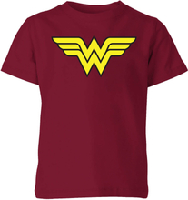 Justice League Wonder Woman Logo Kids' T-Shirt - Burgundy - 7-8 Years