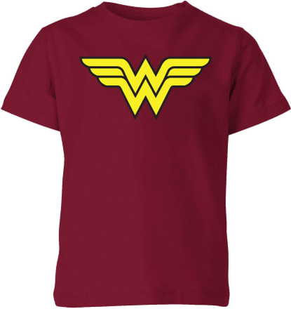Justice League Wonder Woman Logo Kids' T-Shirt - Burgundy - 11-12 Years