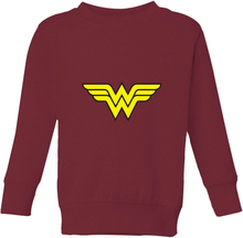 Justice League Wonder Woman Logo Kids' Sweatshirt - Burgundy - 3-4 Years - Burgundy