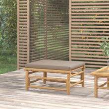 vidaXL Pall för trädgården med taupe dyna bambu