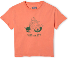 Batman Villains Poison Ivy Women's Cropped T-Shirt - Coral - XS - Burgundy Acid Wash