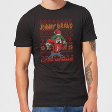 Johnny Bravo Johnny Bravo Pattern Men's Christmas T-Shirt - Black - S