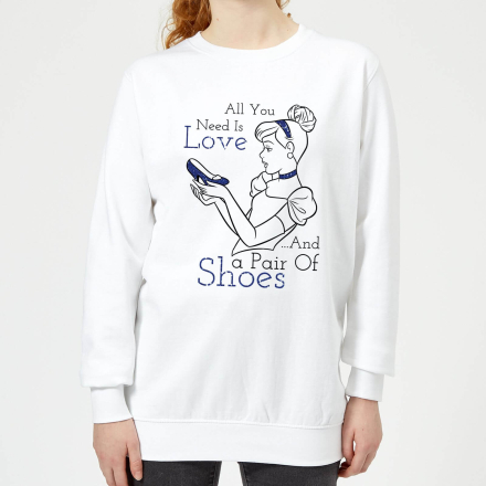 Disney Princess Cinderella All You Need Is Love Women's Sweatshirt - White - XXL