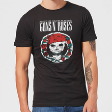 Guns N Roses Circle Skull Men's T-Shirt - Black - S