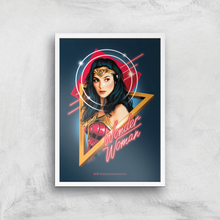 Wonder Woman Welcome To The 80s Giclee Art Print - A3 - White Frame