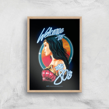 Wonder Woman Retro Giclee Art Print - A3 - Wooden Frame