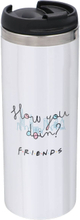 Friends How You Doin Stainless Steel Thermo Travel Mug - Metallic Finish