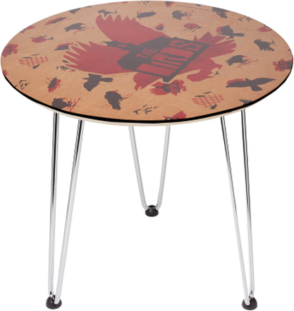 Decorsome x Hitchcock The Birds Flight Collage Wooden Side Table - Rose gold