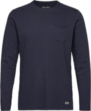 Bhnicolai Tee L.s. T-shirts Long-sleeved Marineblå Blend*Betinget Tilbud
