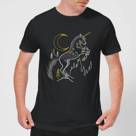 Harry Potter Unicorn Men's T-Shirt - Black - XL - Black