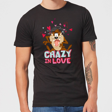 Looney Tunes Crazy In Love Taz Men's T-Shirt - Black - M - Black