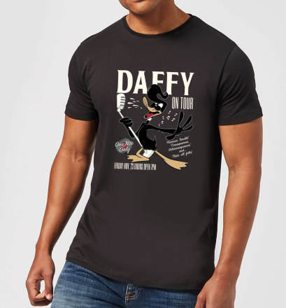 Looney Tunes Daffy Concert Men's T-Shirt - Black - XXL - Black