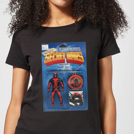 Marvel Deadpool Secret Wars Action Figure Women's T-Shirt - Black - L - Black