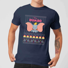 Disney Classic Dumbo Men's Christmas T-Shirt - Navy - S