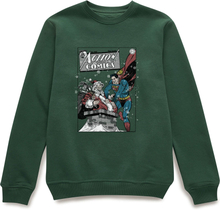 DC Comics Originals Superman Action Comics Green Christmas Jumper - XL