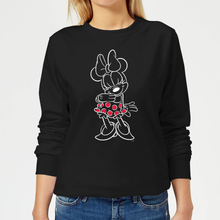 Disney Mini Mouse Line Art Women's Sweatshirt - Black - XS