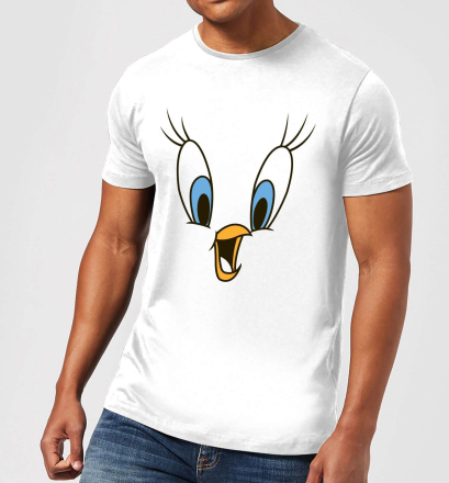 Looney Tunes Tweety Face Men's T-Shirt - White - XL