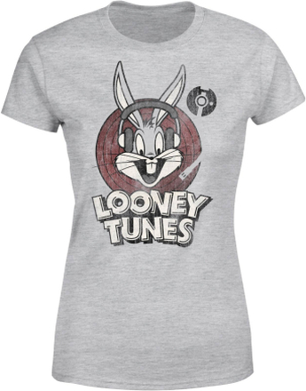 Looney Tunes Bugs Bunny Circle Logo Women's T-Shirt - Grey - L