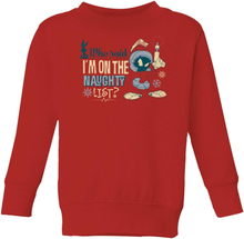 Looney Tunes Martian Who Said Im On The Naughty List Kids' Christmas Jumper - Red - 3-4 Years