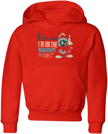 Looney Tunes Martian Who Said Im On The Naughty List Kids' Christmas Hoodie - Red - 11-12 Years - Red