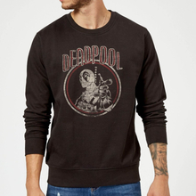 Marvel Deadpool Vintage Circle Sweatshirt - Black - S