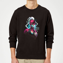 Captain Marvel Neon Warrior Sweatshirt - Black - S - Black