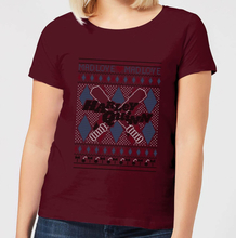 Harley Quinn Women's Christmas T-Shirt - Burgundy - S - Burgundy