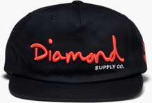 Diamond Supply Co. - Og Script Unstructured Snapback - Sort - ONE SIZE